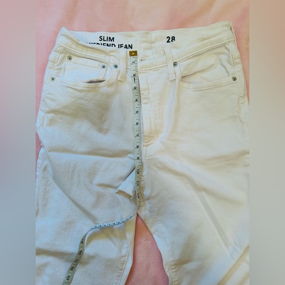 J Crew - size 28 - slim boyfriend jeans - white - Picture 2 of 8